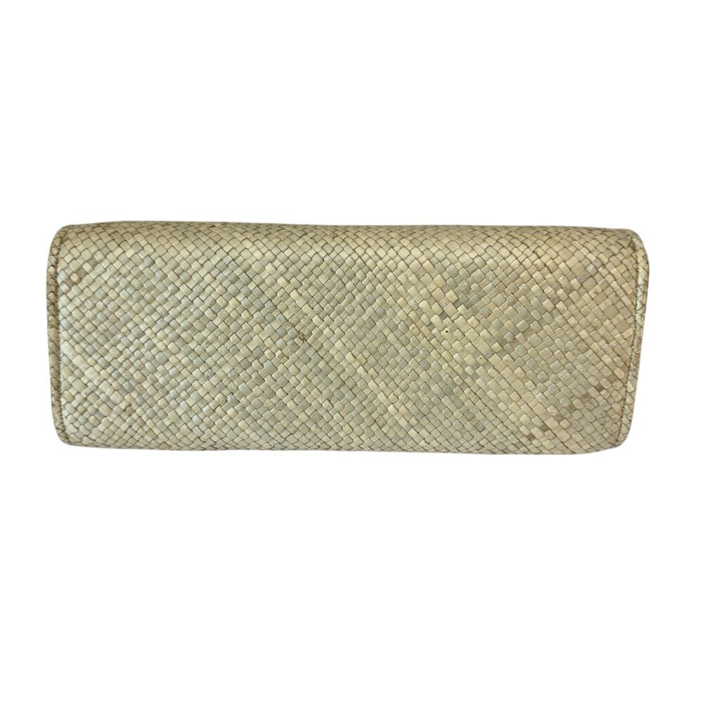 Vintage PUTU BY J. MACLEAR Straw Purse Bamboo Handles Summer Vacation Resort - Picture 6 of 11